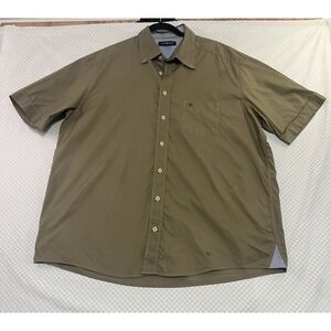 Casa Moda Sports Shirt Men's Button Up Short Sleeve Checkered Pattern Sides XL